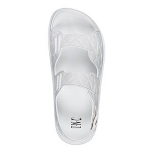 INC Womens White Adjustable Quilted Liyana Round Toe Buckle Slingback Sandal 7 M